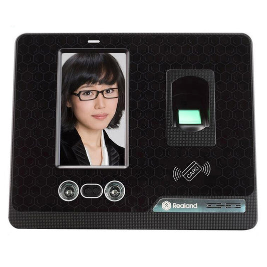 Black face attendance machine with color TFT screen and fingerprint card reader