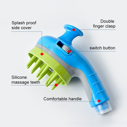 Pet Shower Shower Brush with Non-slip Handle Nozzle