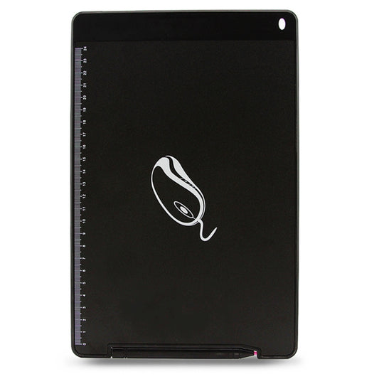 12-inch LCD writing tablet back view, black panel with stylus icon
