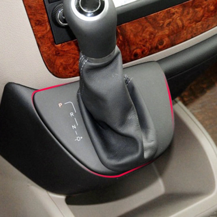 Installed black gear display panel trim with P-R-N-D+/- markings on center console