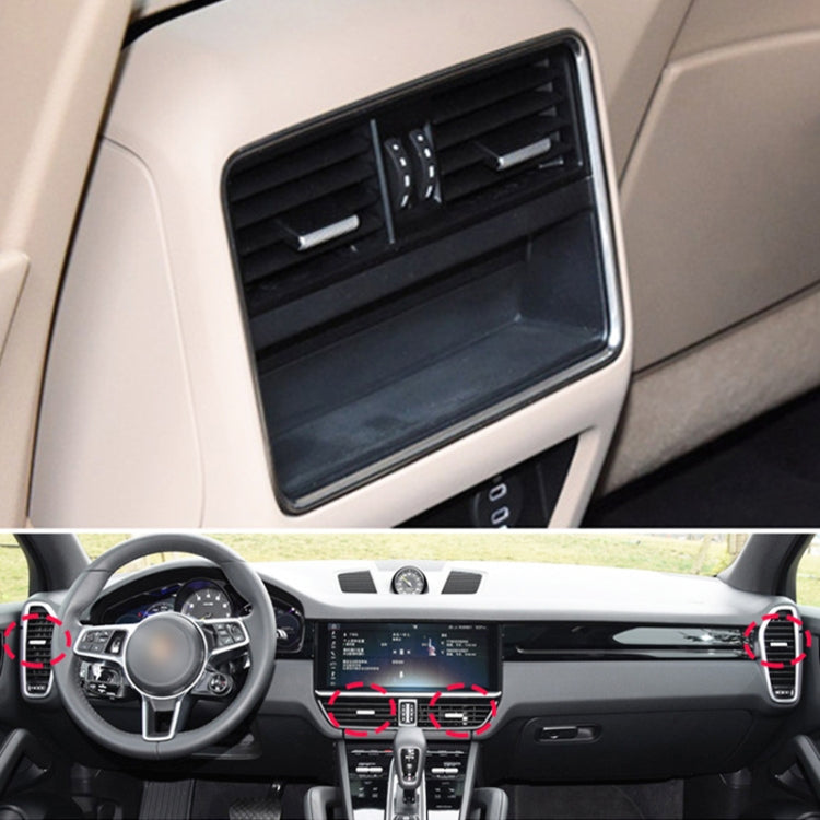 Installed air vent paddle strip on left side dash vent, silver mesh