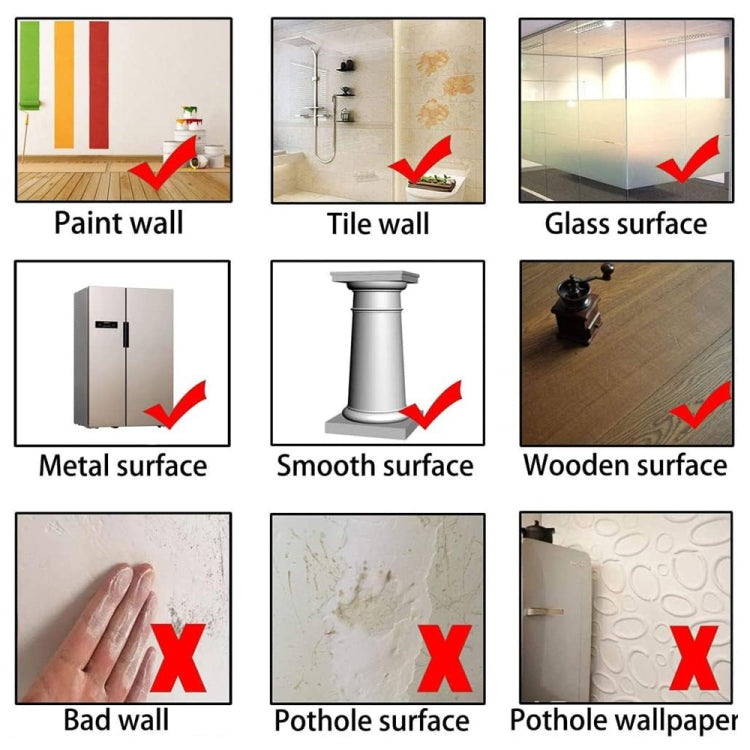 Surface compatibility chart for car stickers, arrows show apply to smooth surfaces