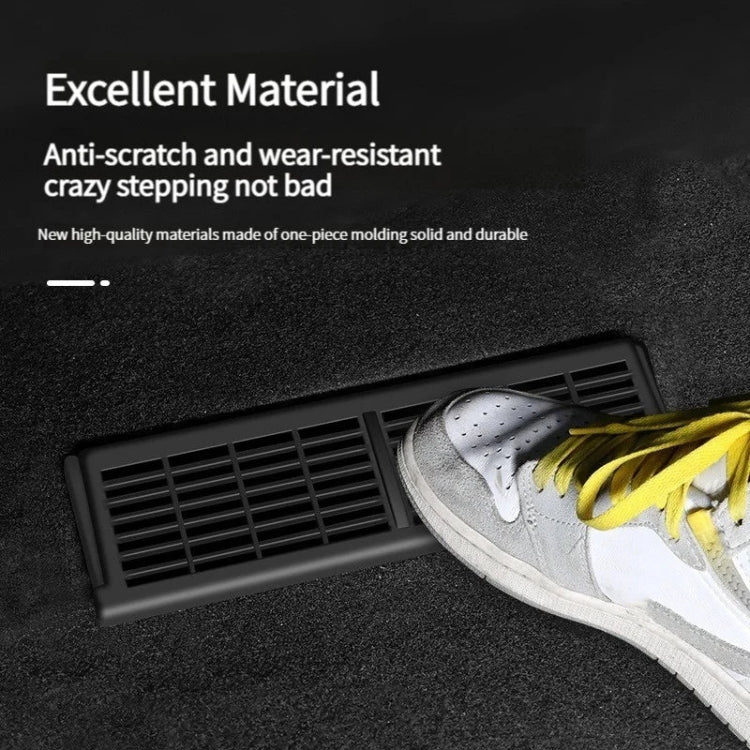 Under-seat air outlet protective cover with anti-scratch wear, black vent grille by shoe
