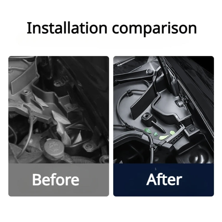 For Tesla Model Y 2021-2023 Car Front Hood Gutter Anti-blocking Protective Cover, Front Hood Gutter