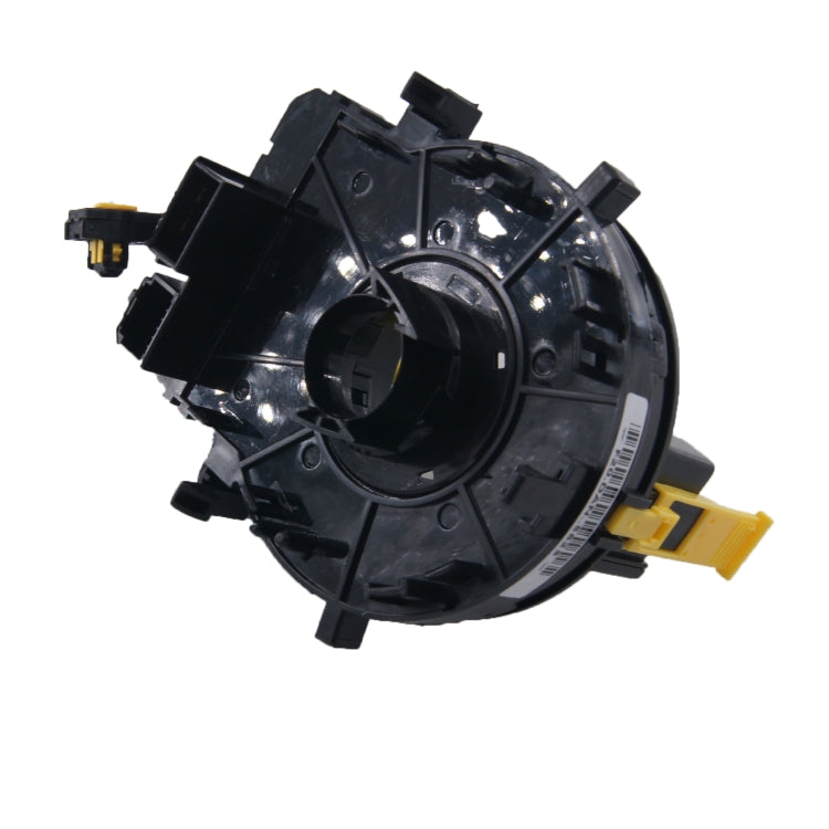 Clock spring contact assembly, black housing with yellow wiring and connector clips