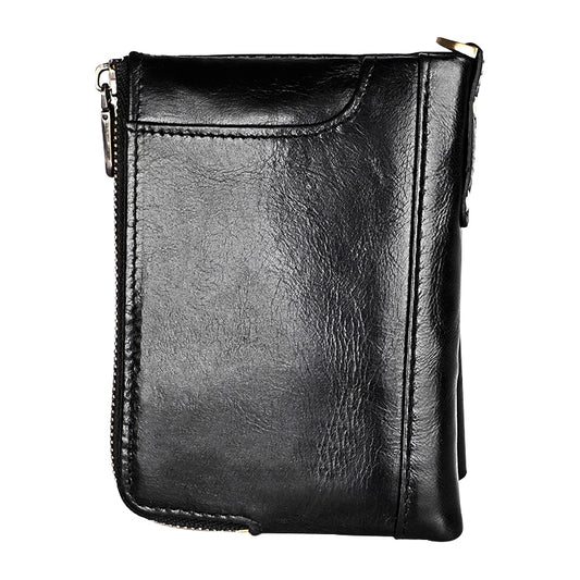 3533 Antimagnetic RFID Top-grain Leather Crazy Horse Texture Men Business Leisure Wallet