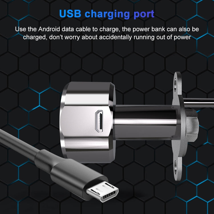 Smart lock USB charging port on zinc alloy cylinder with charging cable