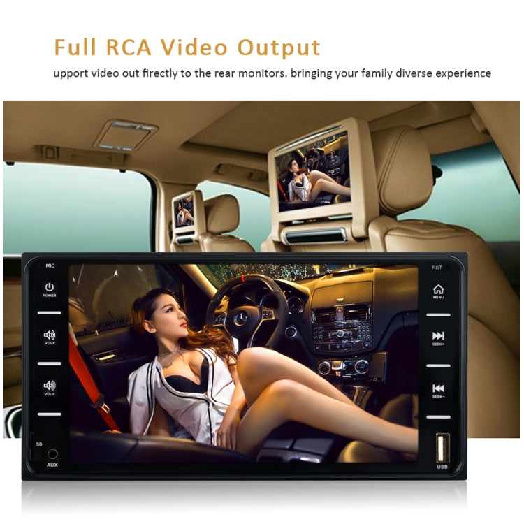 Car GPS navigator with 7-inch touchscreen and side control buttons