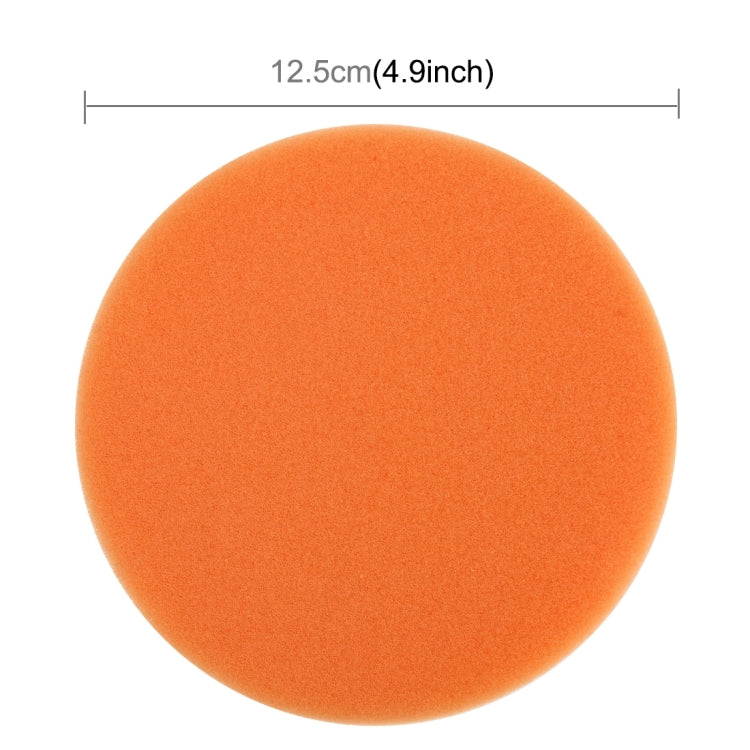 12.5 cm round orange car wax sponge pad