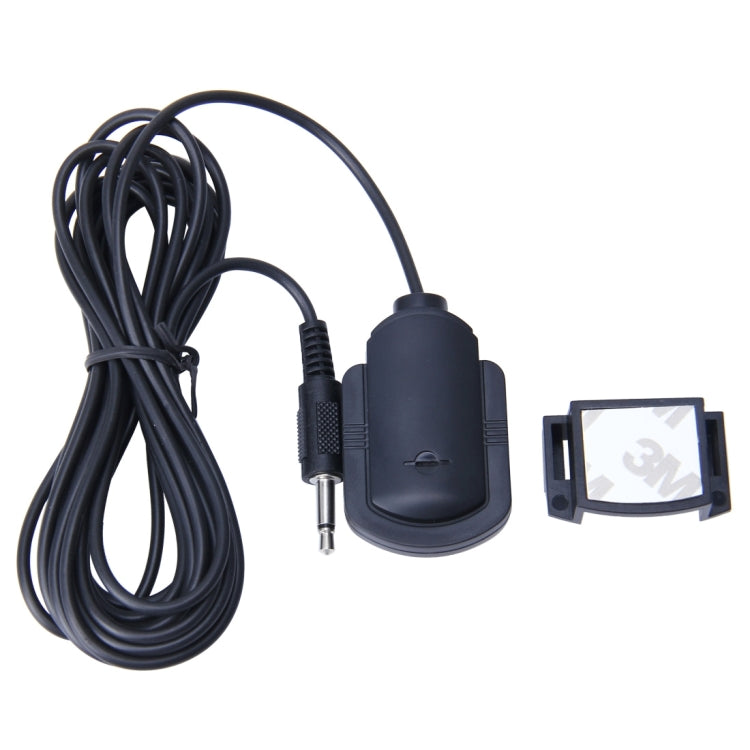 Car microphone kit with wired module, 3.5mm plug, and mounting bracket