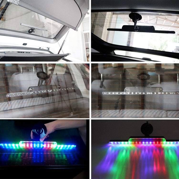 Solar Anti Collision Cupule Ranger Lamp Car Taillight LED Flash Warning Light Caution Light, Colorful Light