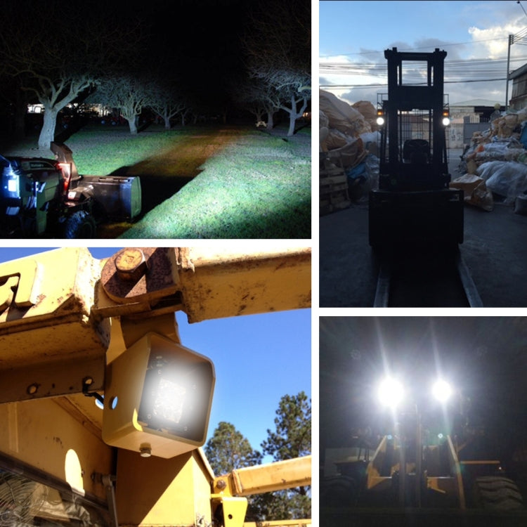Mounted waterproof LED spot light, square lamp housing with intense white beam