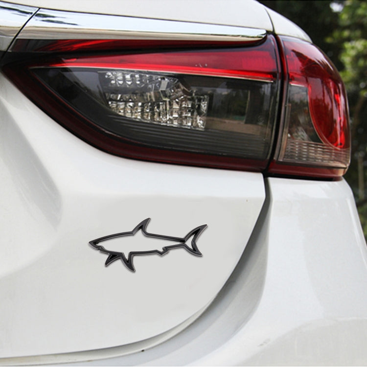 Shark Shape Car Metal Body Decorative Sticker, Shark Shape