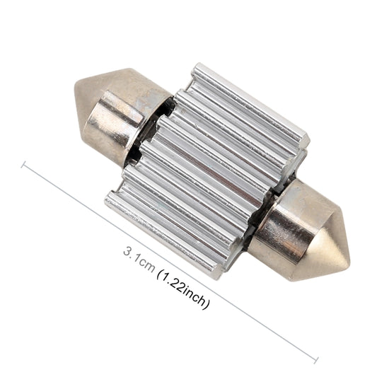 10 PCS 31mm DC12V / 2W / 7000K / 80LM 4LEDs SMD-5050 Car Reading Lamp, 31mm, 4LEDs SMD-5050