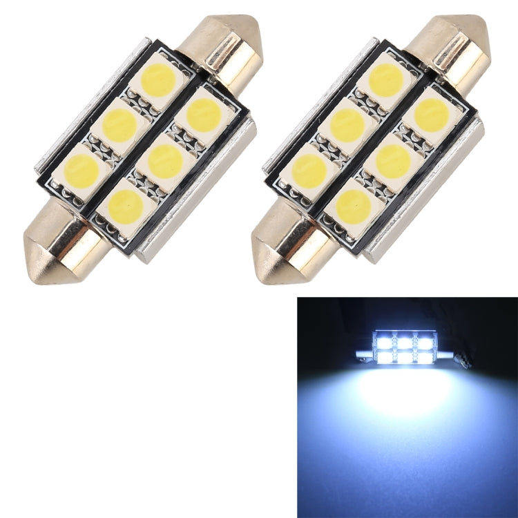 39mm car reading lamps, each with 6 SMD-5050 LEDs for bright white light