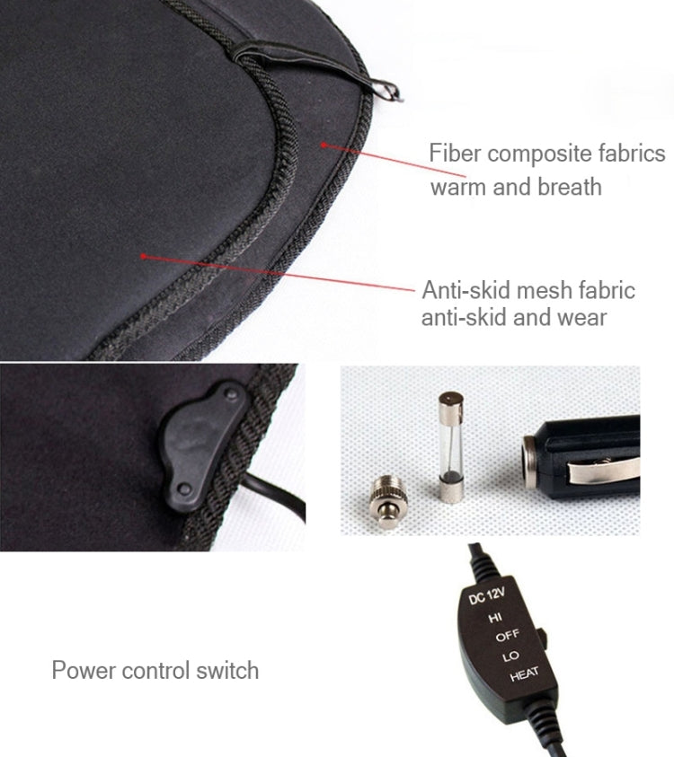 12V Winter Warmer Car Seat Electrical Heating Cushion Pad, Heating Cushion Pad