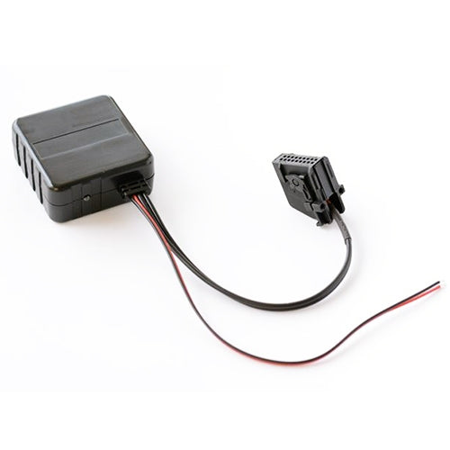 Bluetooth audio adapter module with harness cable and matching vehicle socket plug
