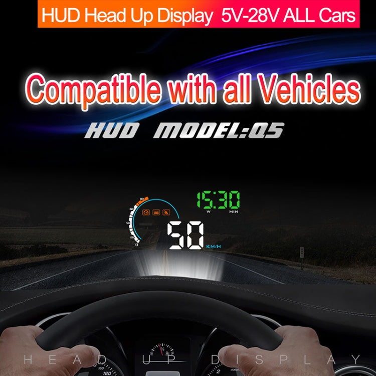 Vehicle HUD display showing green speed 58 km/h at night