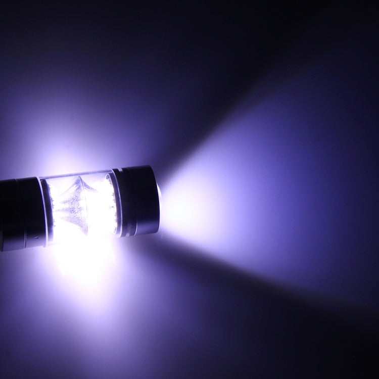 LED fog light bulb emitting bright white light with a wide beam spread