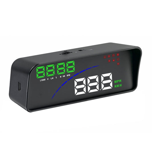 P9 HUD 3.6 inch Car OBD2 Smart Digital Meter with Multi-color, Speed & RPM & Water Temperature & Oil Consumption & Driving Distance / Time & Voltage Display, Over Speed Alarm, Low Voltage Alarm, Kilometers & Miles Switching, Light Sensor Functions, P9