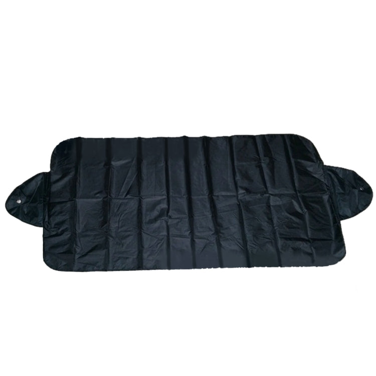 Car windshield sun shade cover, dark black crinkled sheet with side handles