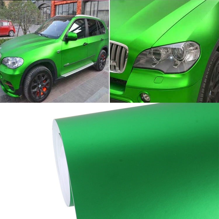 Green metallic matte car vinyl wrap sheet roll with smooth surface