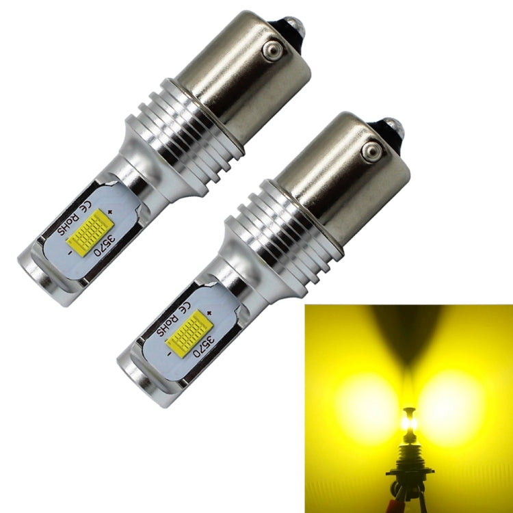 2 PCS Decode 1156/BA15S 72W LED Bulbs Light Car Auto Turn Lamp Backup Light, DC 12-24V, White, Yellow