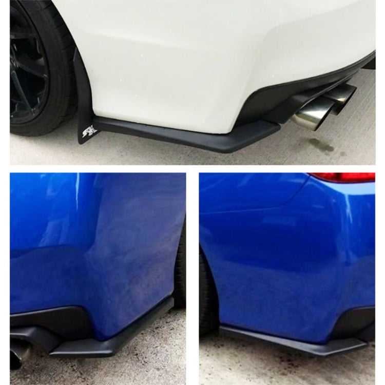 Black ABS rear spat valance lip installed under rear bumper