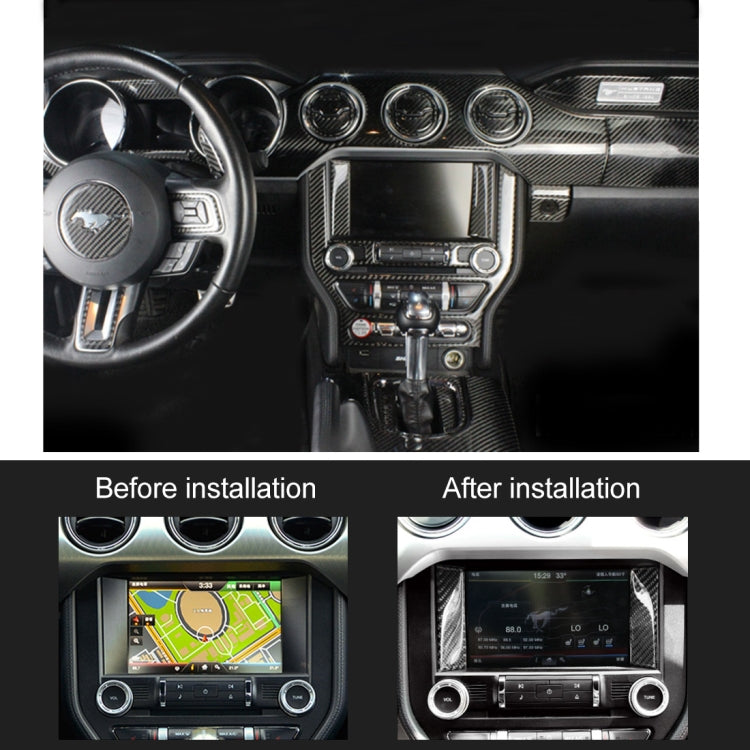 2 PCS Car Central Display Panel Decorative Sticker for Ford Mustang 2015-2020, Central Display Panel