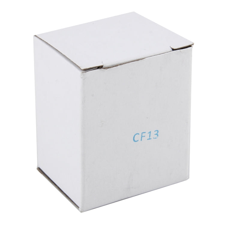 LED turn signal flasher relay packaging box, white with blue CF13 logo