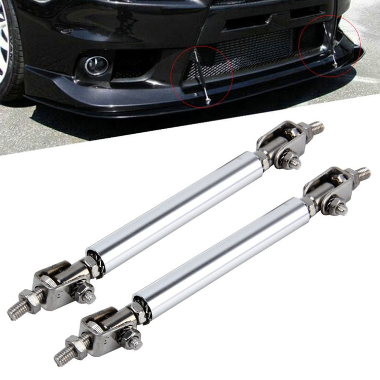 2-piece telescopic support bars, silver rods with silver mounting clamps