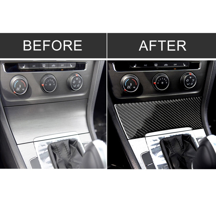 Car center console with carbon fiber cigarette lighter trim sticker installed