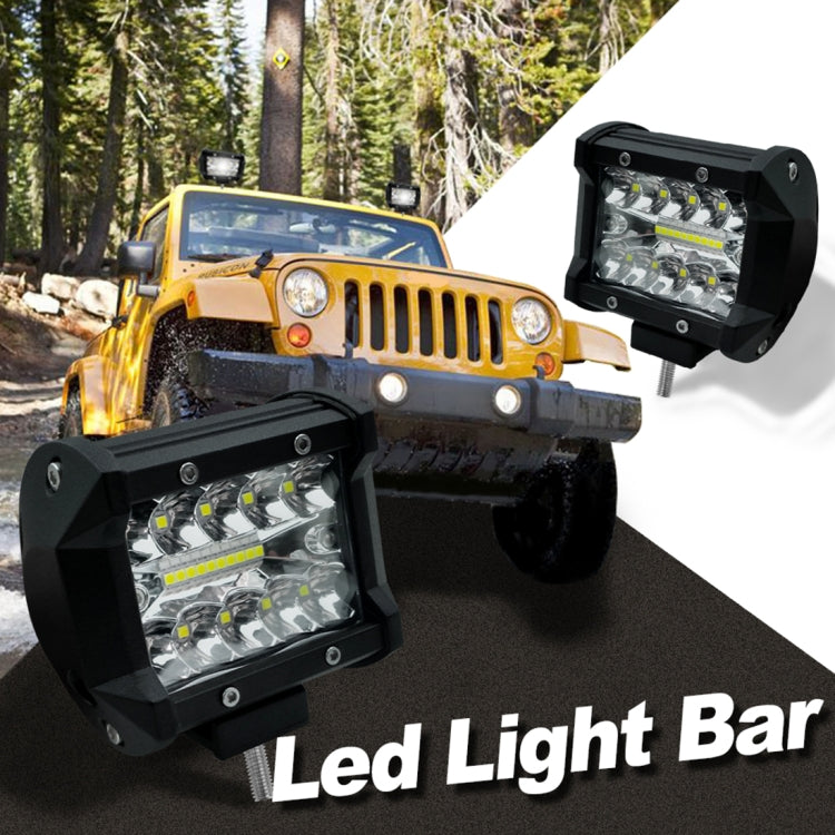 Pair of black LED light bars mounted on an off-road vehicle front
