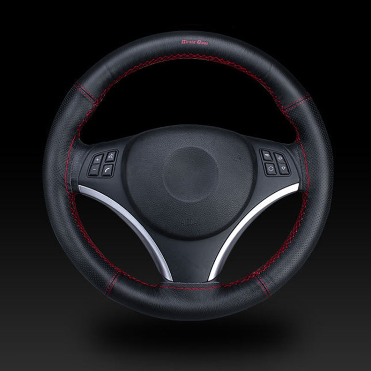 Car Universal Genuine Leather Hand-stitched Steering Wheel Cover