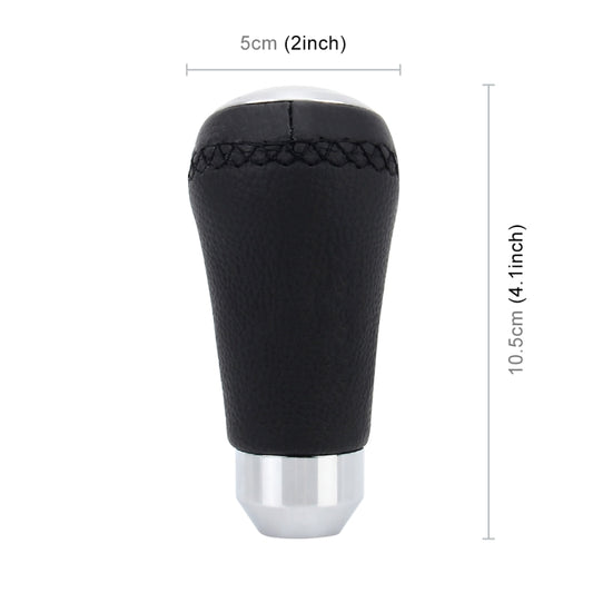 Universal Car Modified Shifter Black Leather Lever Manual 5-Speed Gear Shift Knob, 5-Speed Gear Shift Knob