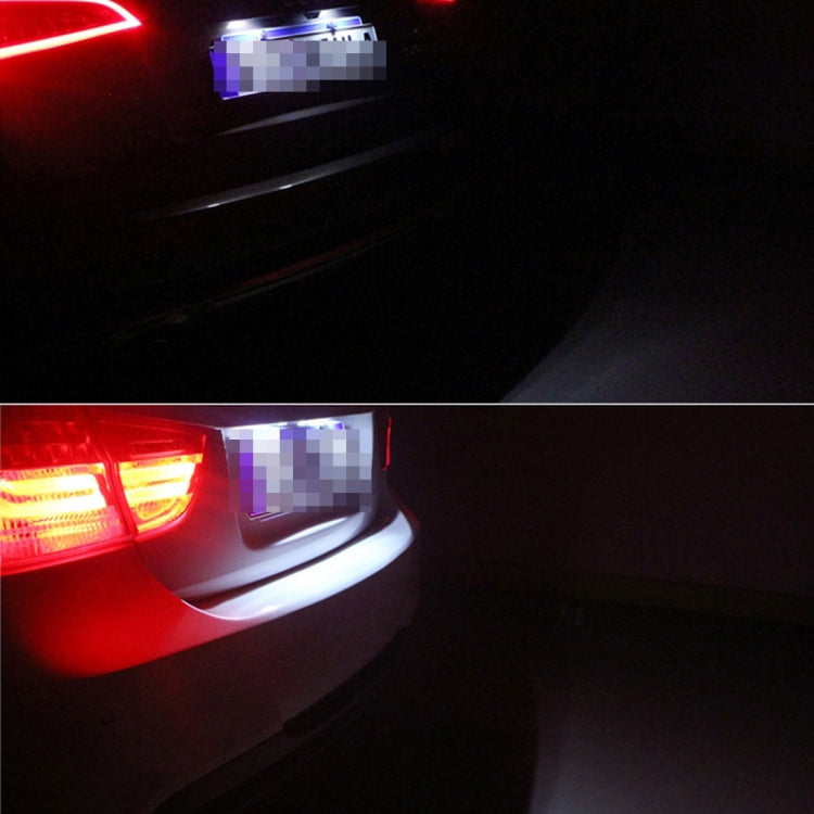 2 PCS LED License Plate Light 18-SMD Bulbs Lamps for Nissan/Teana 03 / Tada 03-08 /Sylphy 2008 /Sunny 2001-2006,2W 120LM,6000K, DC12V(White Light), for Nissan
