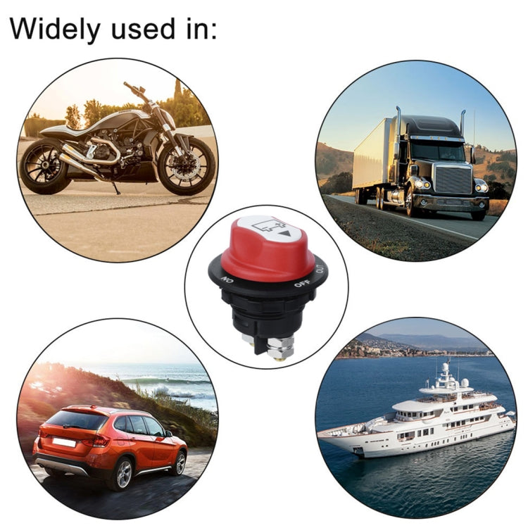 Jtron On/Off Car Battery Switch Car Battery Master Switch MAX DC 32V 100A CONT 150A INT Use for Cars / Off-road Vehicle / Truck, DC 32V 100A