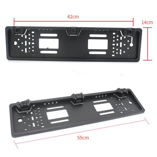 PZ600-L Europe Car License Plate Frame Rear View Camera Visual Rear View Parking System with 2 Reversing Radar Detector, with 2 Reversing Radar Detector