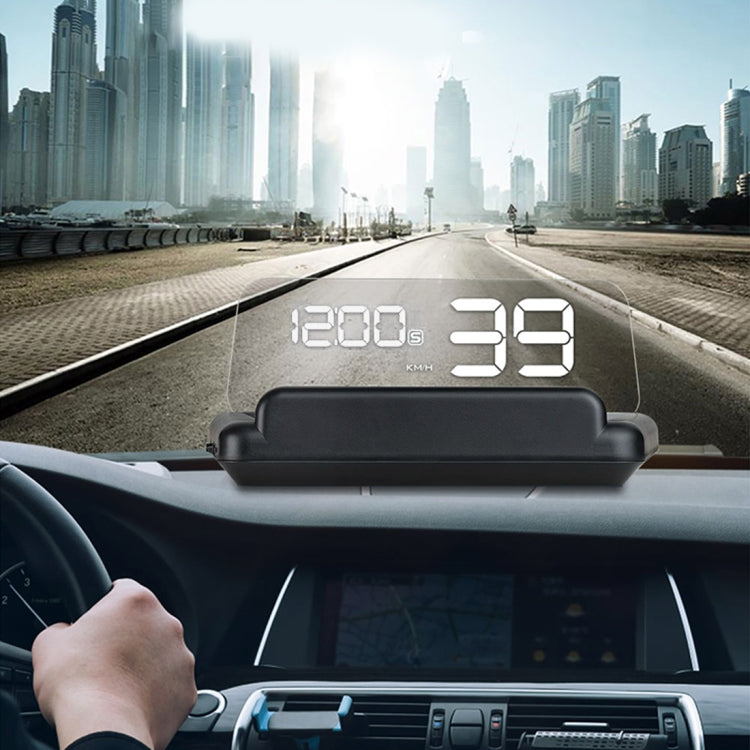 Car HUD head-up display showing speed 39 and distance 1200 in white