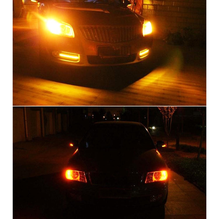 Pair of T20/7440 LED turn bulbs, amber front lights lit