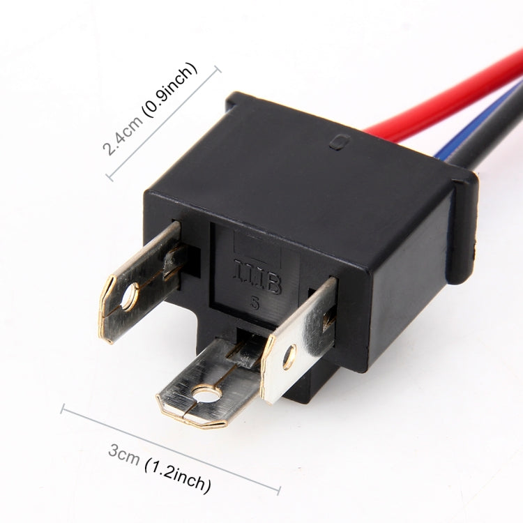 1 Pair H4 Bulb Holder Base Male Socket with Wire, H4