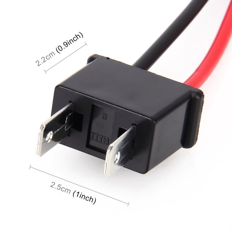 1 Pair H7 Bulb Holder Base Male Socket with Wire, H7