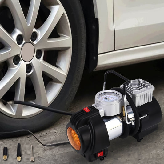 Portable 4X4 Heavy Duty Air Compressor 12V 150PSI 35LPM Pump Tire Inflatable Pump Car Tool with Working Light for Outdoor Emergency, 12V 85-150 PSI Tire Inflatable Pump
