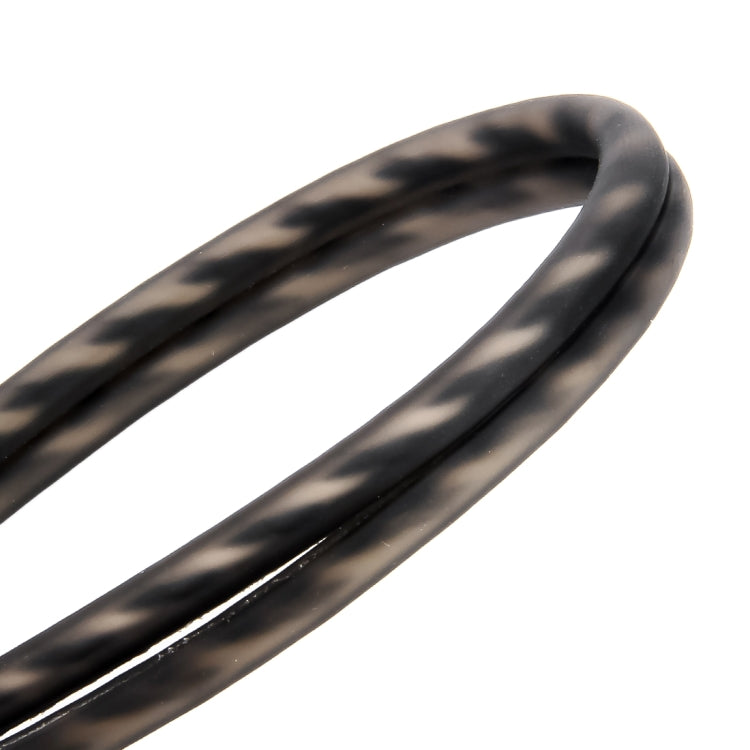 Braided AV extension cable with black and gray twisted outer jacket