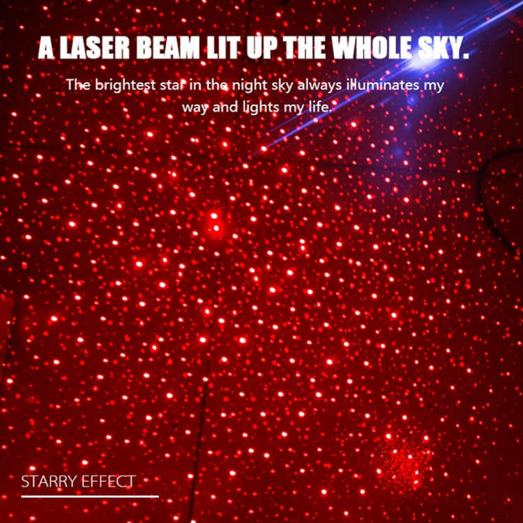 Red starry sky ceiling projector effect filling car cabin ceiling
