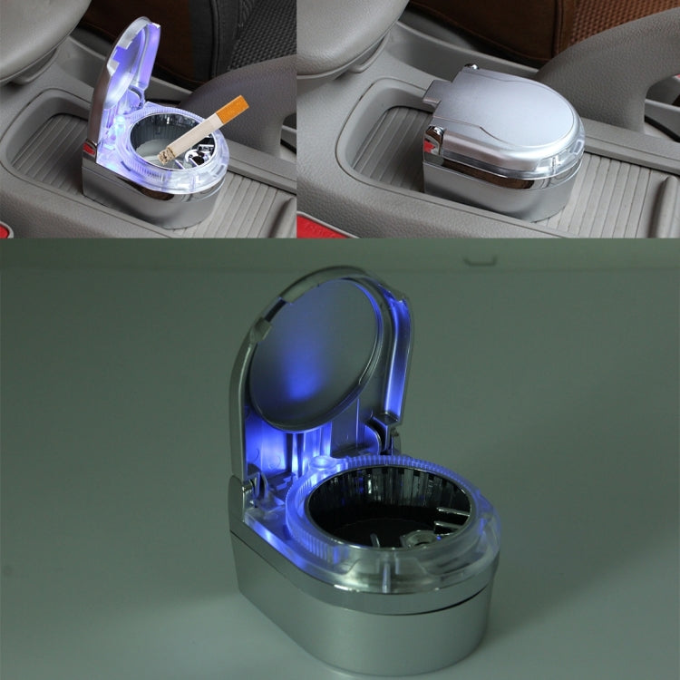 SHUNWEI SD-1201 Mini Portable Car Ashtray Blue LED Light for Dashboard Cigar Cigarette, SD-1201