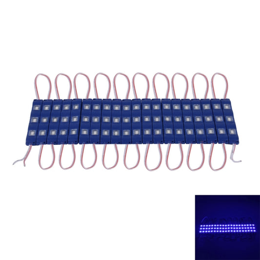 Blue LED sign light module strip with SMD LEDs and wired connector leads