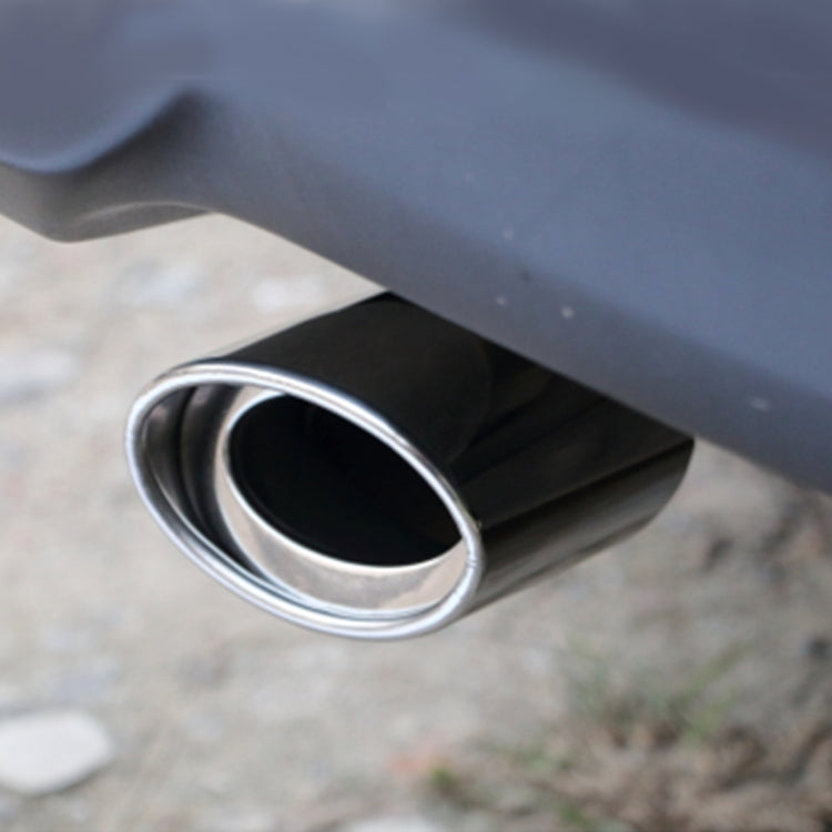 Mounted stainless steel exhaust tip with 60mm opening and chrome edge