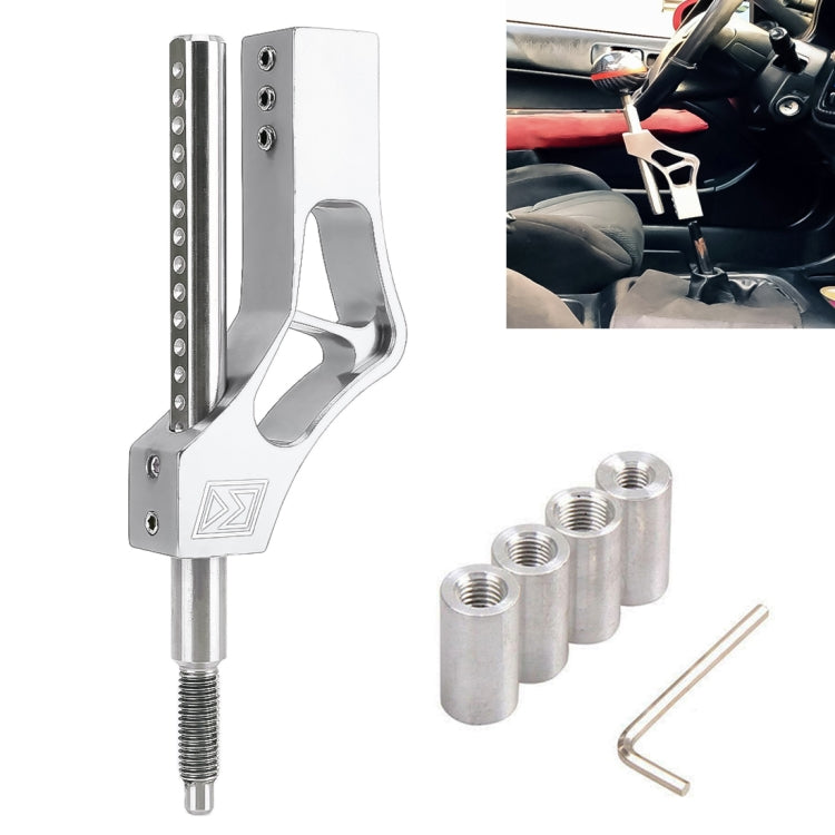 Silver adjustable height gear shifter extension lever with adapter sleeves