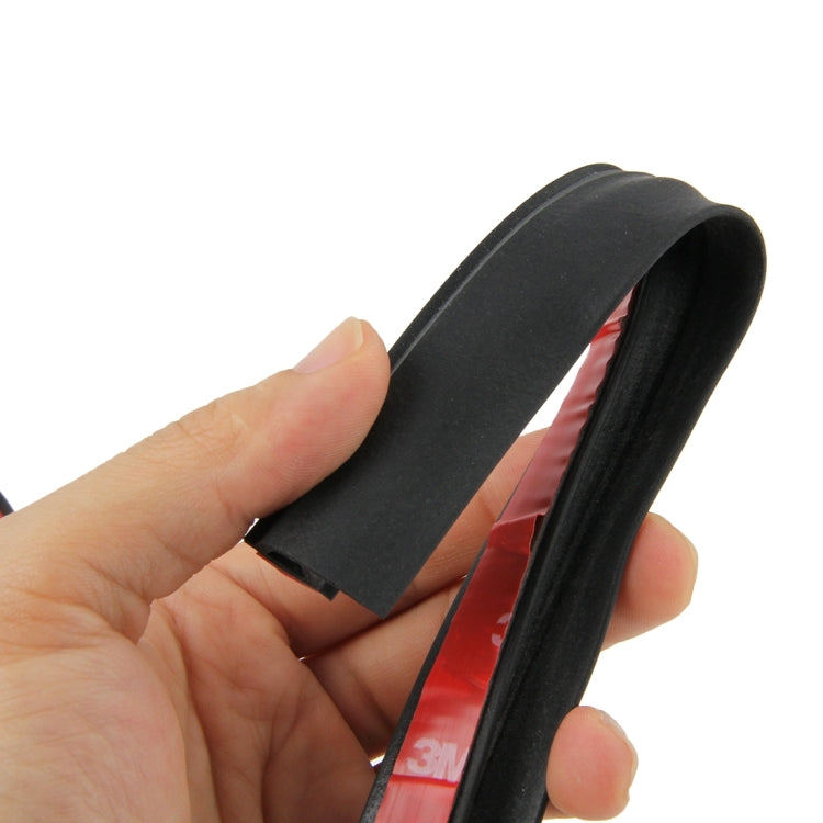P-shaped sealing strip sticker, black foam channel with 3M red backing visible